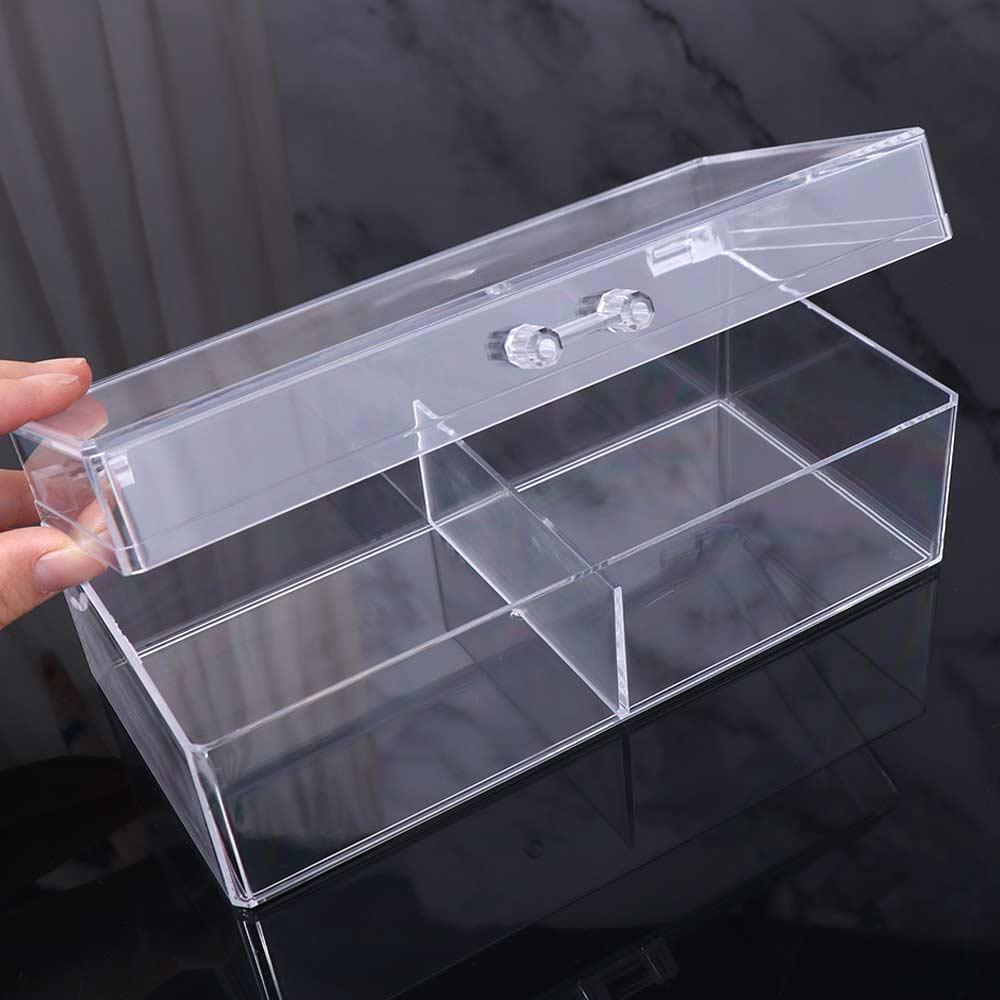 Large Capacity Photo Card Storage Box Acrylic DIY Make Up Organizer Dust Proof Saving Space Container Case with Lid