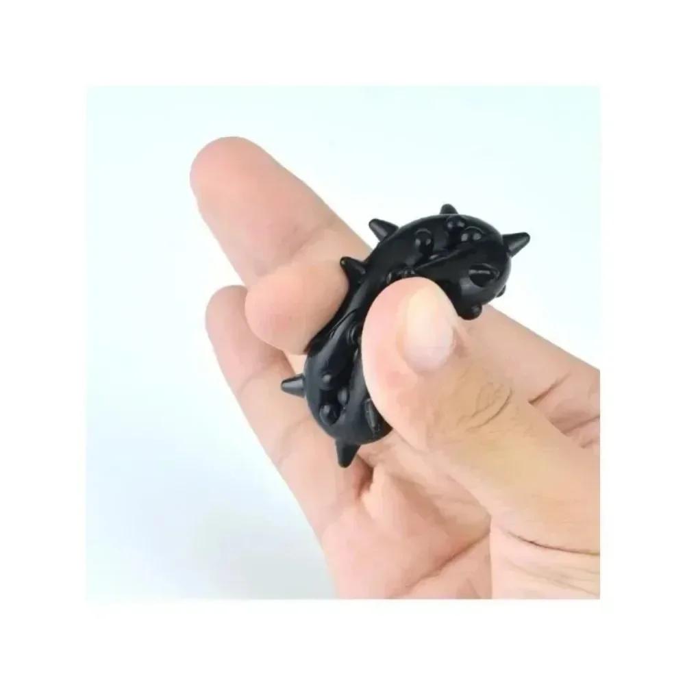 Male Cockring TPE Soft Time-delay Ring Snowflake Shape Masturbator Flexible TPE Erection Ring Adults Sex Toy for Men Lock Ring