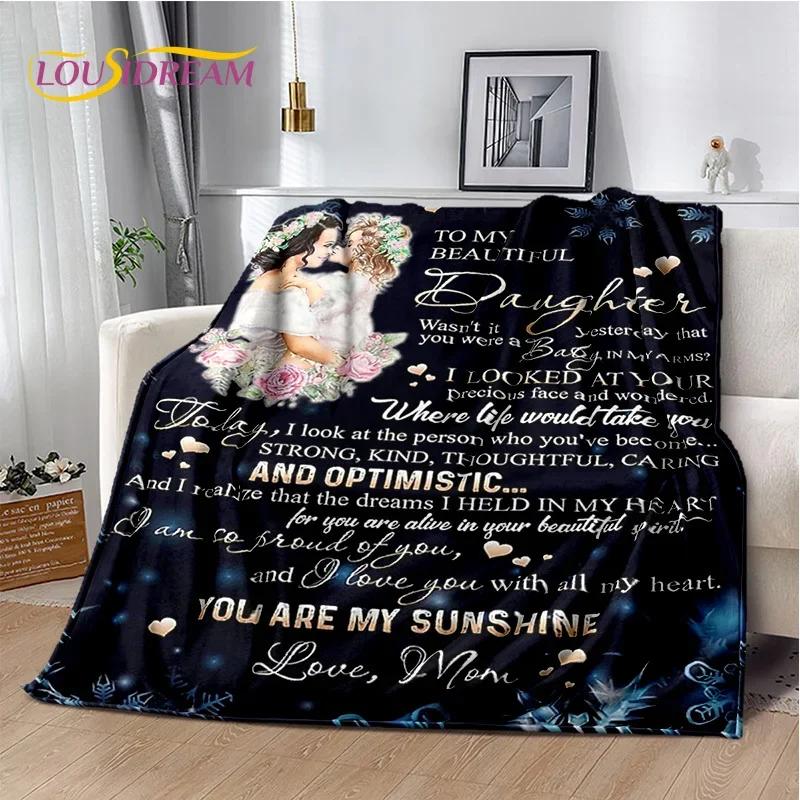 Personalized Letter Blanket Soft Throw for Home Bedroom Bed Sofa Picnic Cover Perfect Gift for Son Daughter Granddaughter