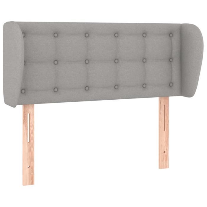 VidaXL Headboard with Ears Light Grey 103x23x78-88 Cm Fabric3117568