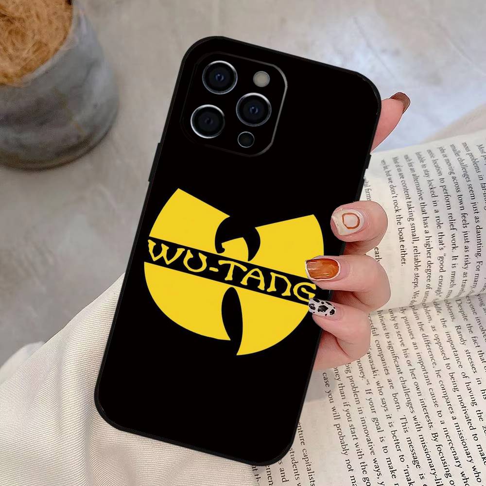 Wu-Tang Wu T-Tang C-Clan Custodia Ultra per Telefono Per iPhone 17,16,15,14,13,12,11 Plus,Pro Max,XS,Copertura Nera in Silicone Morbido