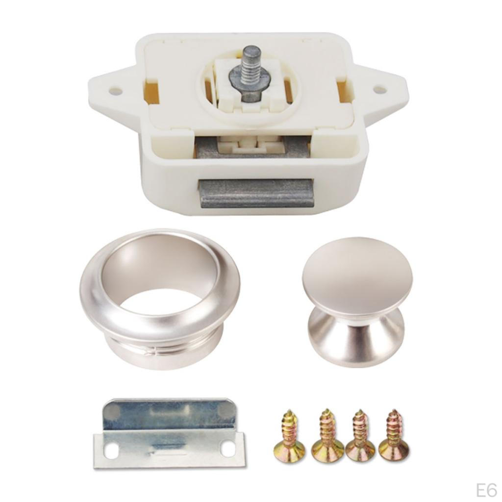 25mm Keyless Push Button Type Lock Furniture Drawer Cupboard Door Yacht Cabinet Latch Knob for Boat