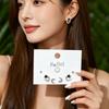 Korean version Korean creative star and moon niche women's stud earrings versatile inlaid zircon full diamond design earrings set