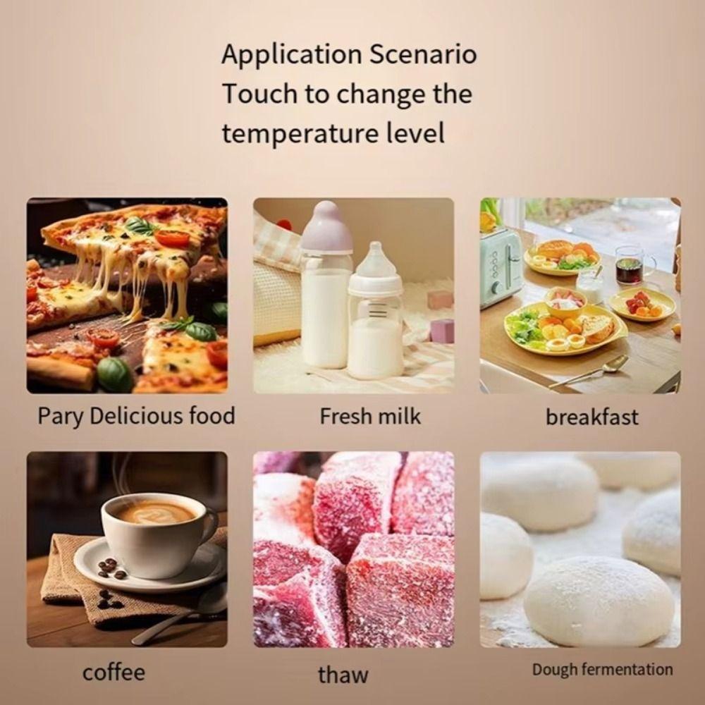 Plug in Electric Insulation Board Foldable Hot Dish Heating Pad Food Warm Tray  Family