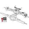 Silver Aluminum Alloy Shell RC Car Front Rear Axle Upgrade Parts Accessory for Axial SCX10 II 90047 90046Front Rear Axle