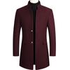 Men's Woolen Mid-Length Trench Coat with Cotton Padding – 2025 Autumn/Winter Style