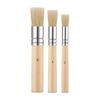 3Pcs Diy Wooden Stencil Brush Pure Natural Bristle Paint Brush Perfect For Acrylic Paint, Wood, Oil Painting