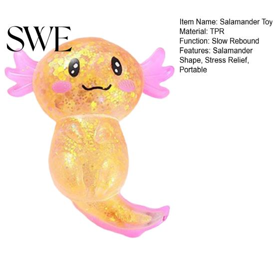 Animal Shaped Stress Toy Glitter Salamander Squeeze Relief Cartoon Sugar Relaxing Ball Sensory Decompression Clear Fidget Children