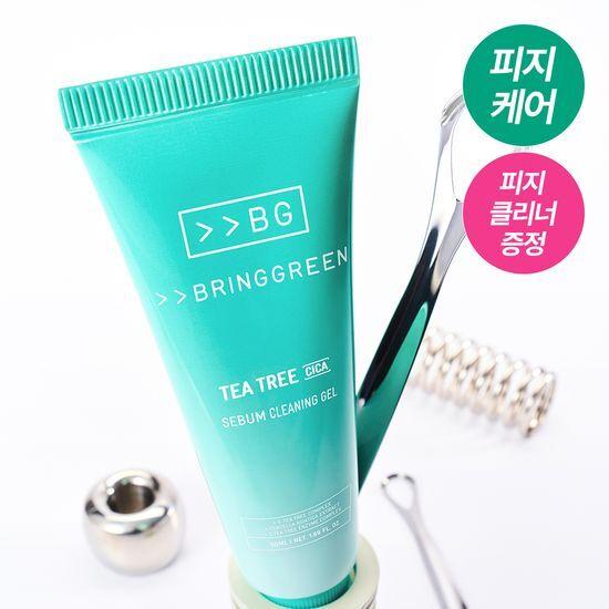 BRING GREEN Tea Tree Cica Sebum Cleaning Gel 50ml (+ Sebum Cleanser)