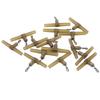 15pcs Fishing Crimp Swivel T Shaped RRing Reusable Portable Green Crossline Tackle Connector