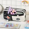 Cute Cheese Pencil Case: High Capacity, Multi-layer Stationery Bag for Students