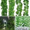 12 Pcs 2M Artificial Hanging Vine Plant Leaves Plastic Home Garden Wall Wedding Decoration