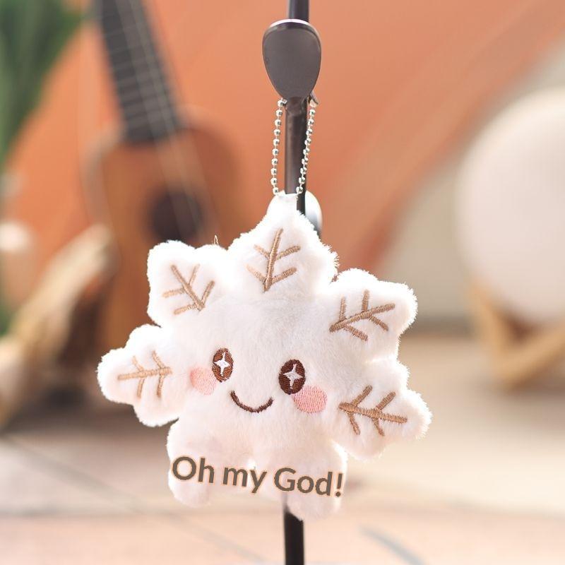

1Pcs Creative Snowflake Keyring Fine Luck Pomelo Leaf Pendant Green Portable Dispelling Bad Luck Key Chain Birth Date Present