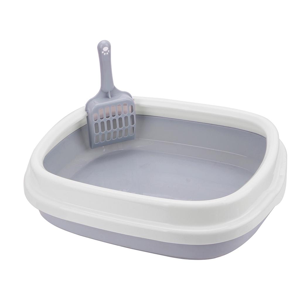 Cat Litter Box Excrement Training Sand Litter Box Pet Supplies Pet Toilet Bedpan Semi-closed Cat Dog Tray with Scoop Anti-Splash Dog Toilet