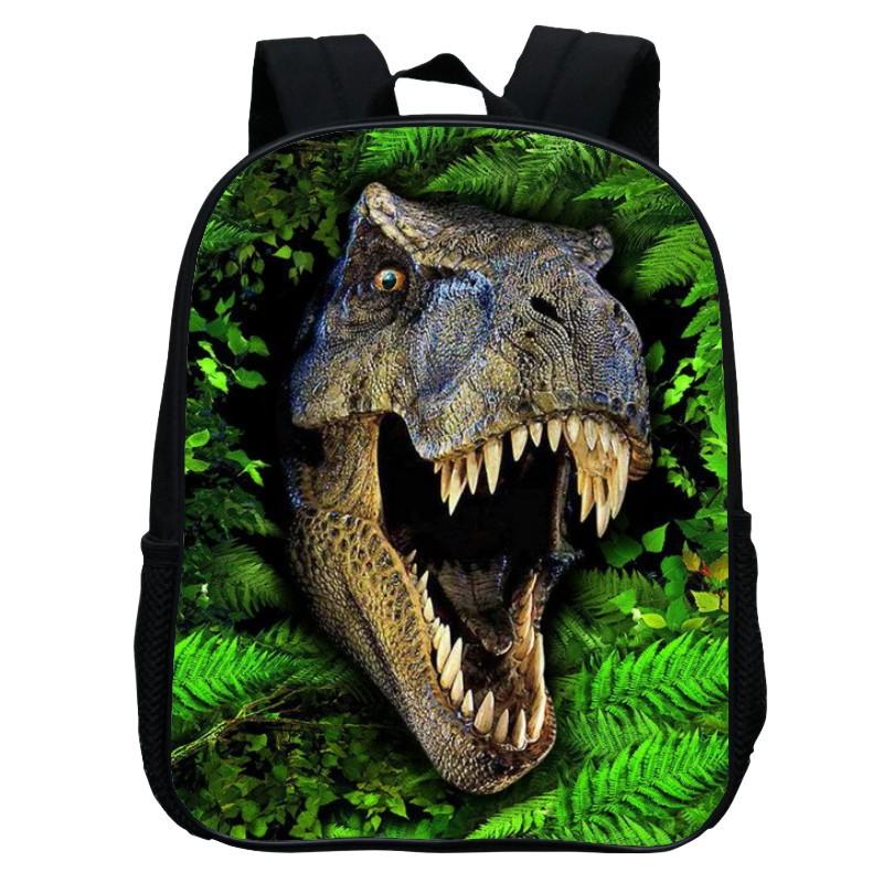 Gedruckter Tier-Dinosaurier Schulranzen Cartoon Tyrannosaurus Rex 17 Zoll Rucksack Leicht Lässig Herren