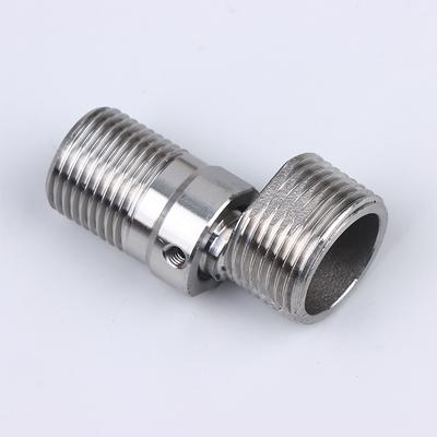 304 Stainless Steel Angled Curved Foot 360° Rotatable Angle Adjustment Eccentric Screw Corner Wall Mounted Shower Faucet Adapter