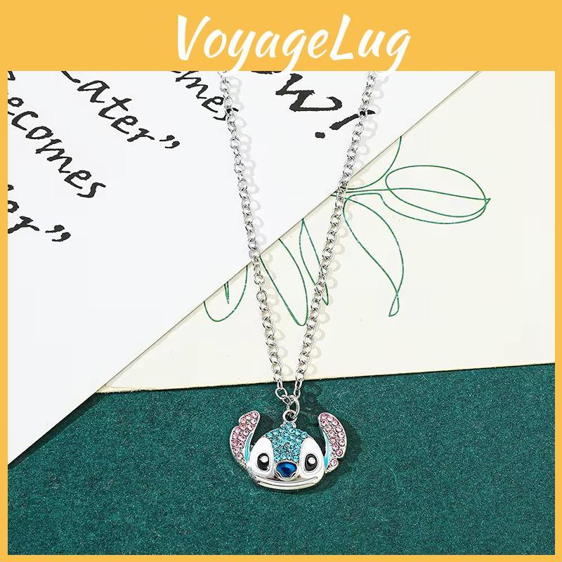 Rhinestoneembellished Stunning Cartoon Necklace Ideal For Trendy Gifts Holiday