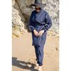 Bag Bag Hijab-Badeanzug mit elastischer Taille, 2-teiliges Set, Marineblau