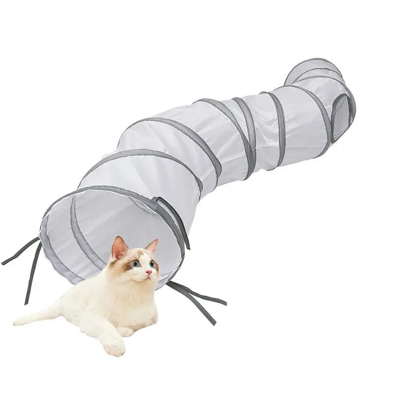 Cats Tunnel Foldable Pet Cat Toys Kitten Pet Training Interactive Fun Toy Tunnel Bored For Puppy Kitten Rabbit Play Tunnel Tube