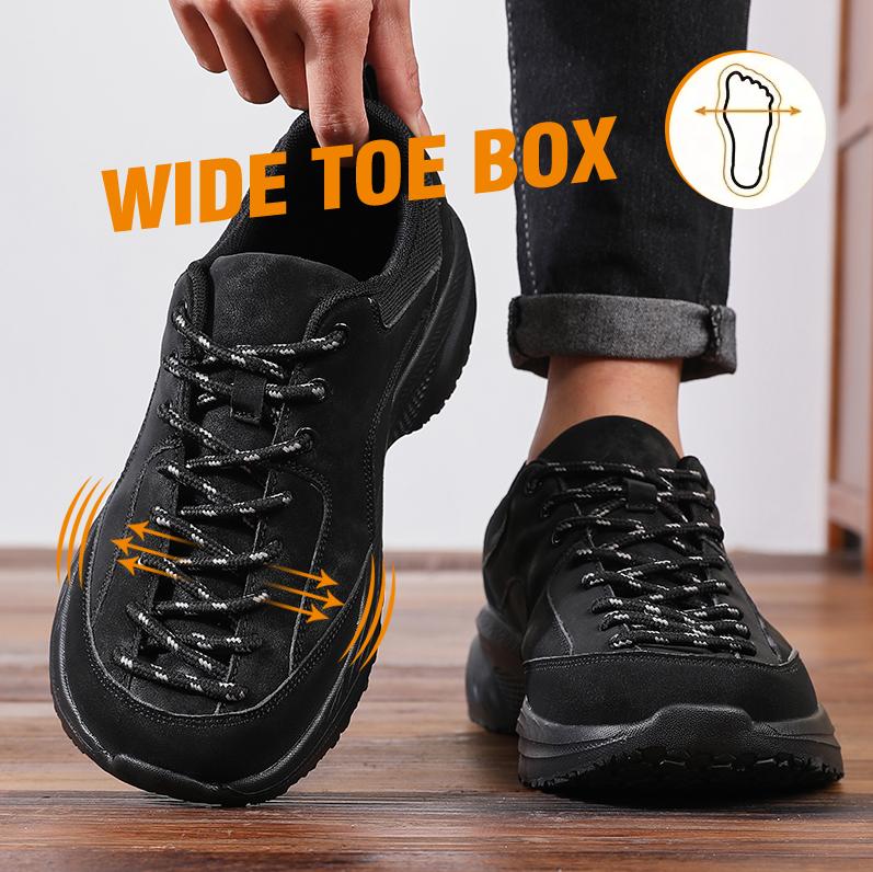 Men Wide Suede Hiking Shoes Non Slip Wear Resistant Low Top Mountain Climbing Sneakers Eco Friendly Zero Drop Running Shoesr