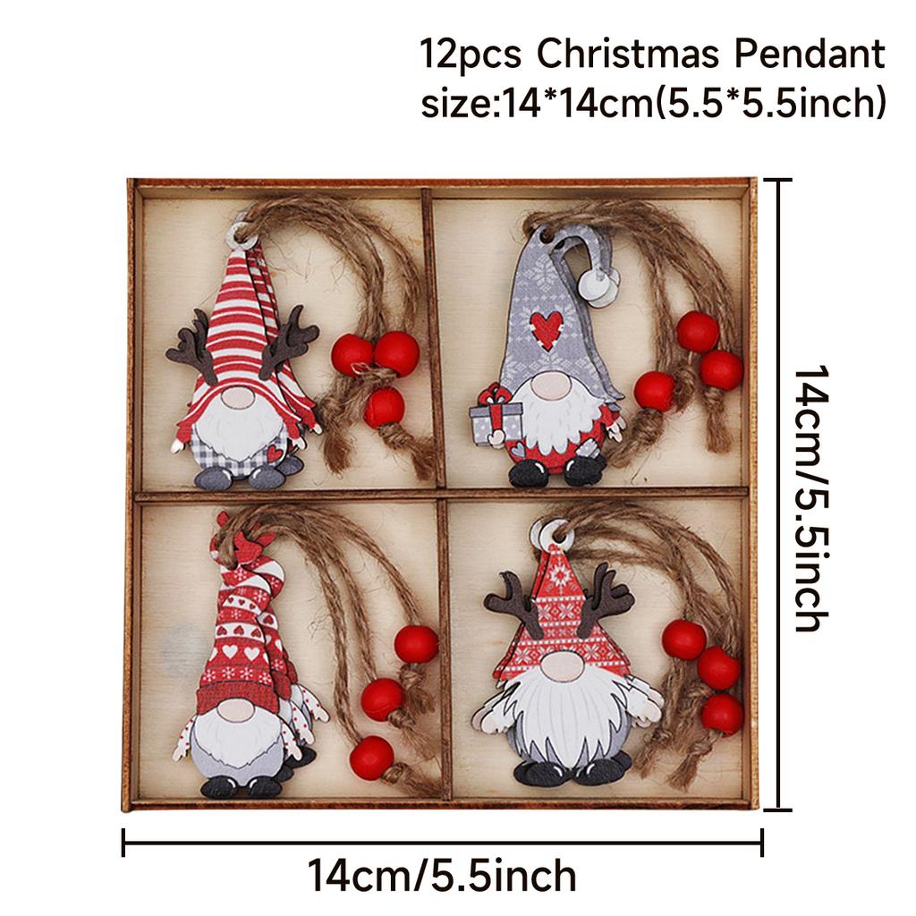 Christmas Wooden Pendant Navidad Natal Noel Tree Faceless Doll Hanging Ornament Christmas Decoration For Home 2026 New Year 2026