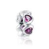 Fine Zircon Love Heart Spacer Charm 925 Silver Pendant Fit Original Bracelet Women Flower Separate Beads DIY Making Jewelry Gift