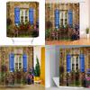 Shower Curtain Garden Polyester Waterproof Quick Drying Bathroom 3d Outdoor