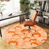1pc Faces Pattern Round Chair Mat Area Rug - Non-Slip, Floor Mat for Office, Bedroom, and Indoor Decor C1125387