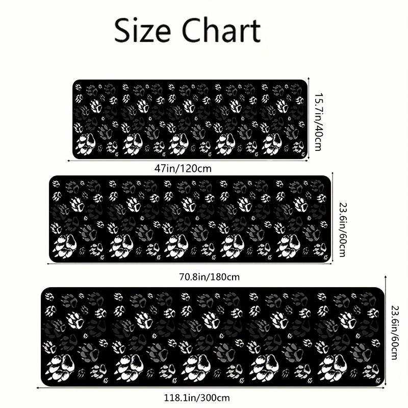 

Animal Footprint Sharp Paw Print Carpet Doormat Kitchen Rug Runner Rug Black Living Room Carpet Bedroom Carpet Home Decor 40X120CM (1.3X3.9FT