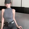 Sexy tílko Solid Halter Crop Tops Ženy Léto Camis Rolák Košilka Móda Ležérní Trubice Dámská Ustřižená vesta bez rukávů