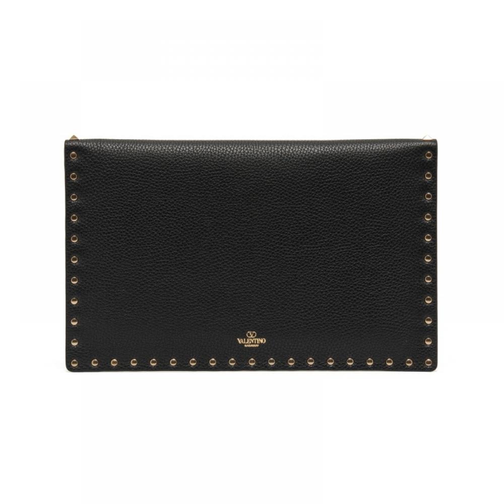 Valentino 5w2P0p56 Vsh 0no  P0p56 Vsh 0no  Rockstud Clutch Bag