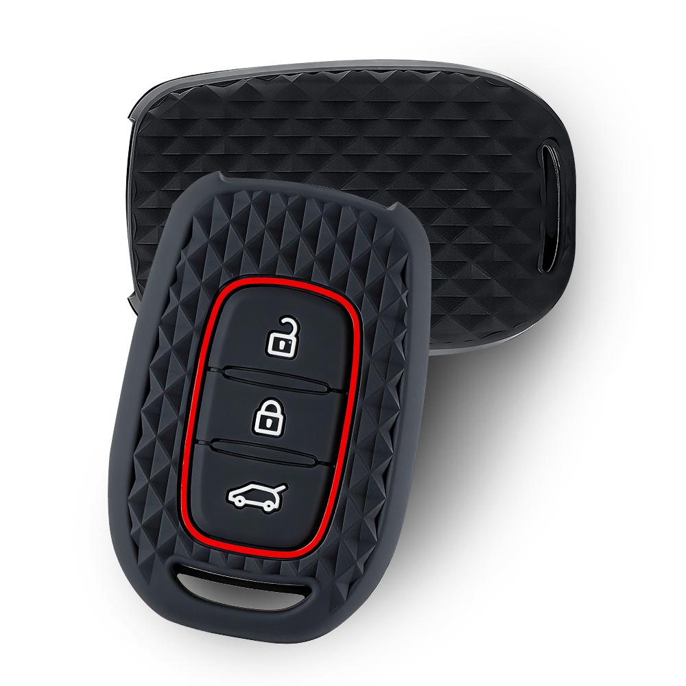 3 Buttons Silicone Car Fob Remote Case Holder Cover for Dacia Logan 2026 for Renault TWingo 3 Duster Captur Logan Laguna Scenic