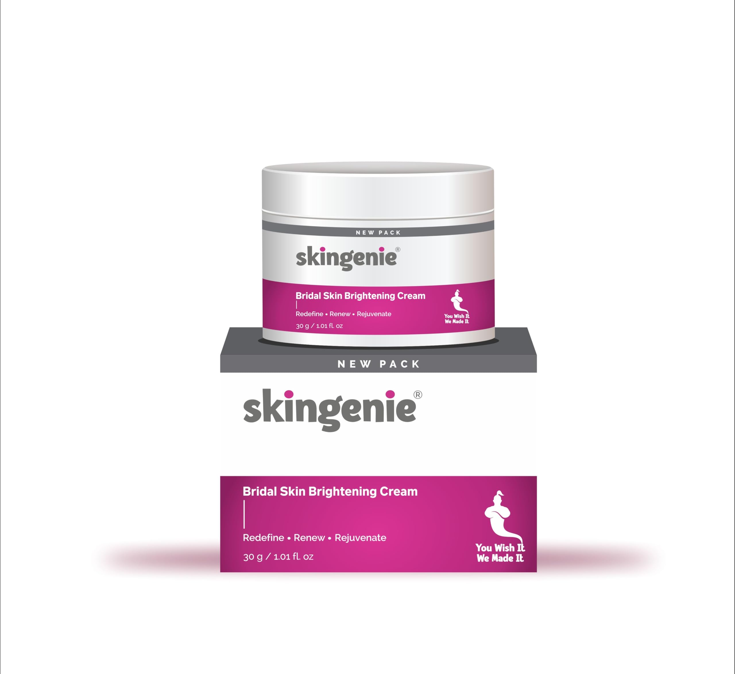 SKINGENIE Bridal Skin Brightening Cream|Glutathione|Alpha Arbutin|SPF|Vitamin E|Mineral Oil & Petroleum Free|Lightweight|Suitable For All Skin Type