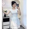 Women's Pink Irregular Sleeveless Dress Set - 2026 Summer Pure Desire Style, Sweet Spicy Petite Waist-Cinched Short Skirt