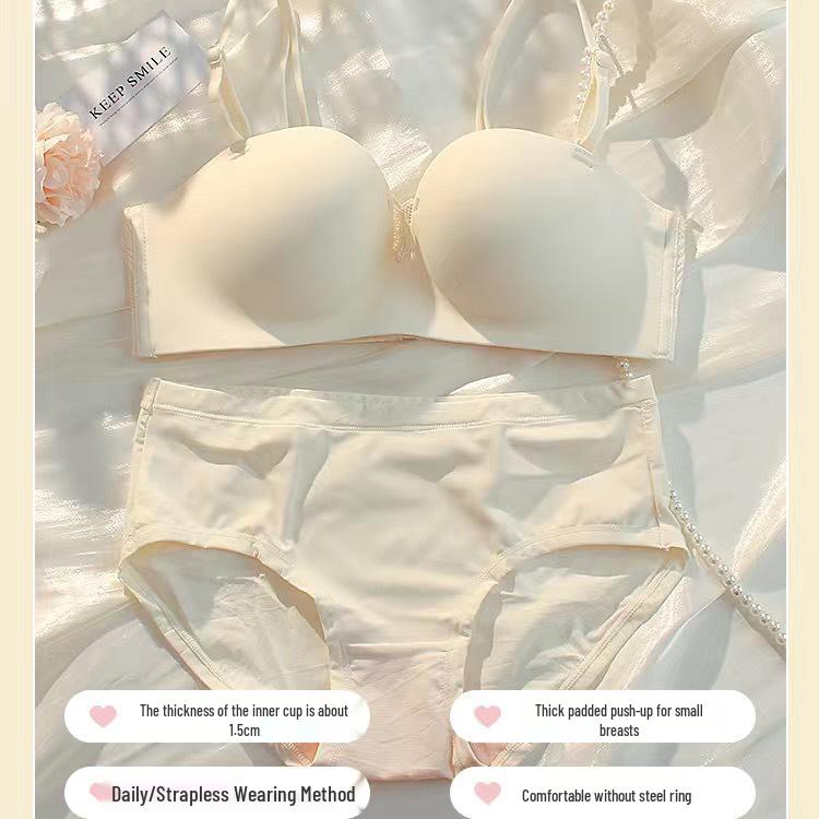 Hot Selling Strapless Push-Up Bra for Small Bust - Wire-Free, Lift & Shape, Anti-Slip, Beautiful Back Design