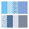 Soimoi 8 Pc Fat Quarter Bundle,  Basic Collection Of Floral & Geometrics  Print 18"x 22"  DIY Patchwork-  100  Cotton  Pre-Cut Quilting Fabric White &