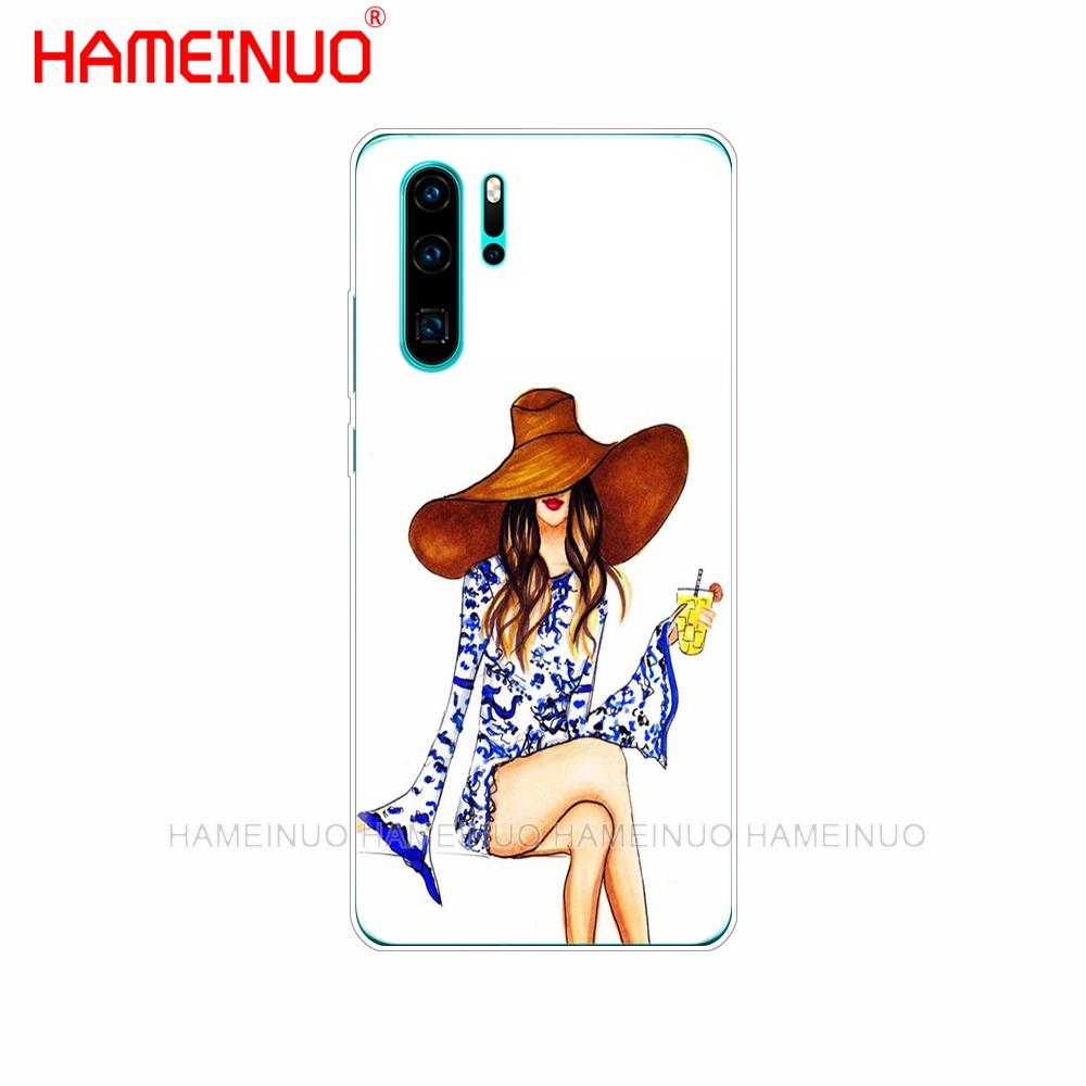 silicon phone cover case for huawei P30 PRO LITE P SMART 2019 plus p smart Z p20 lite 2019 Beautiful Love Dress Shopping Girl