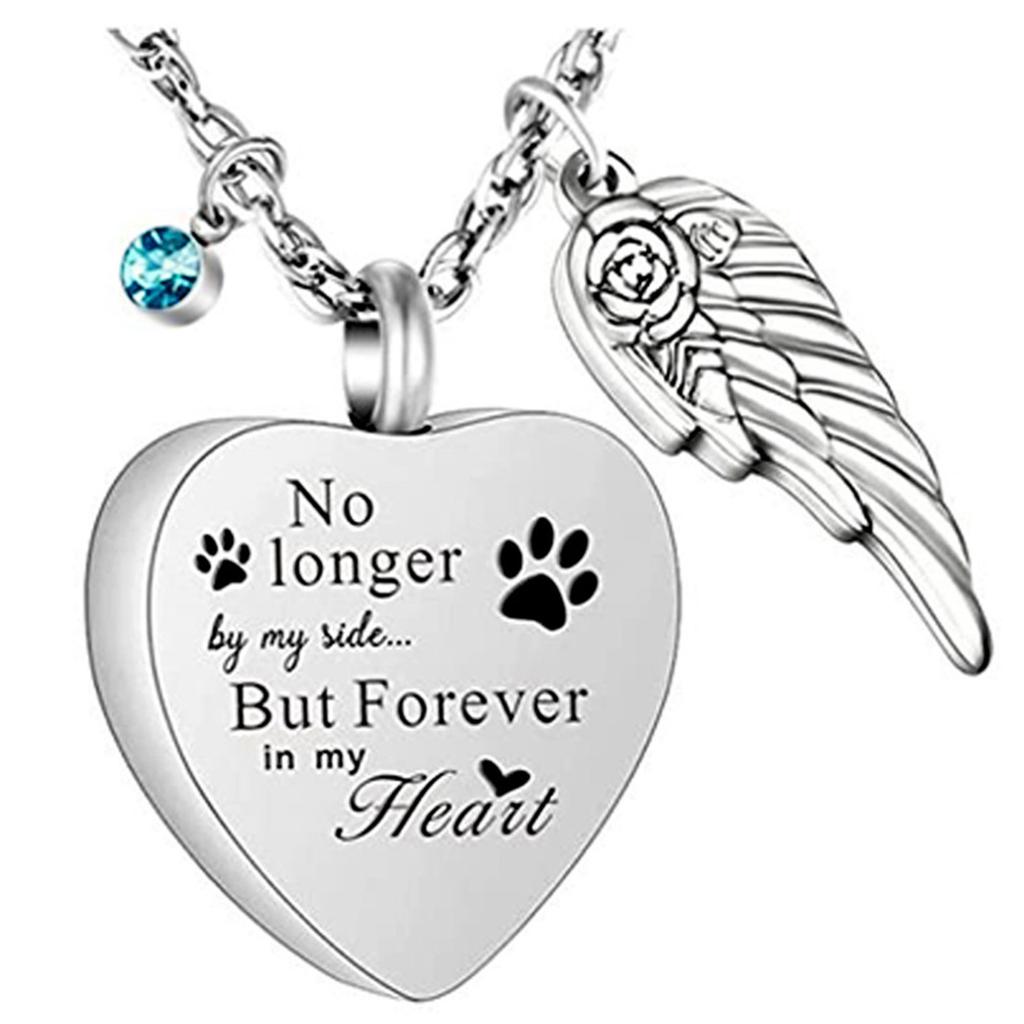 Sturdy Stainless Steel Heart Wing Locket Necklace for Ashes or Perfume Sentimental Keepsake for Memories Daily Use