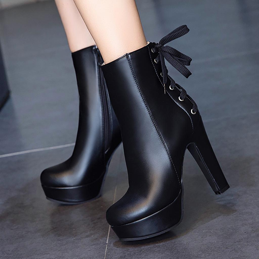 2026 Winter High Heels Sexy Women Luxury Shoes Spicy Girl Pu Party Fashion Ankle High Boots High Botas De Invierno Para Mujer