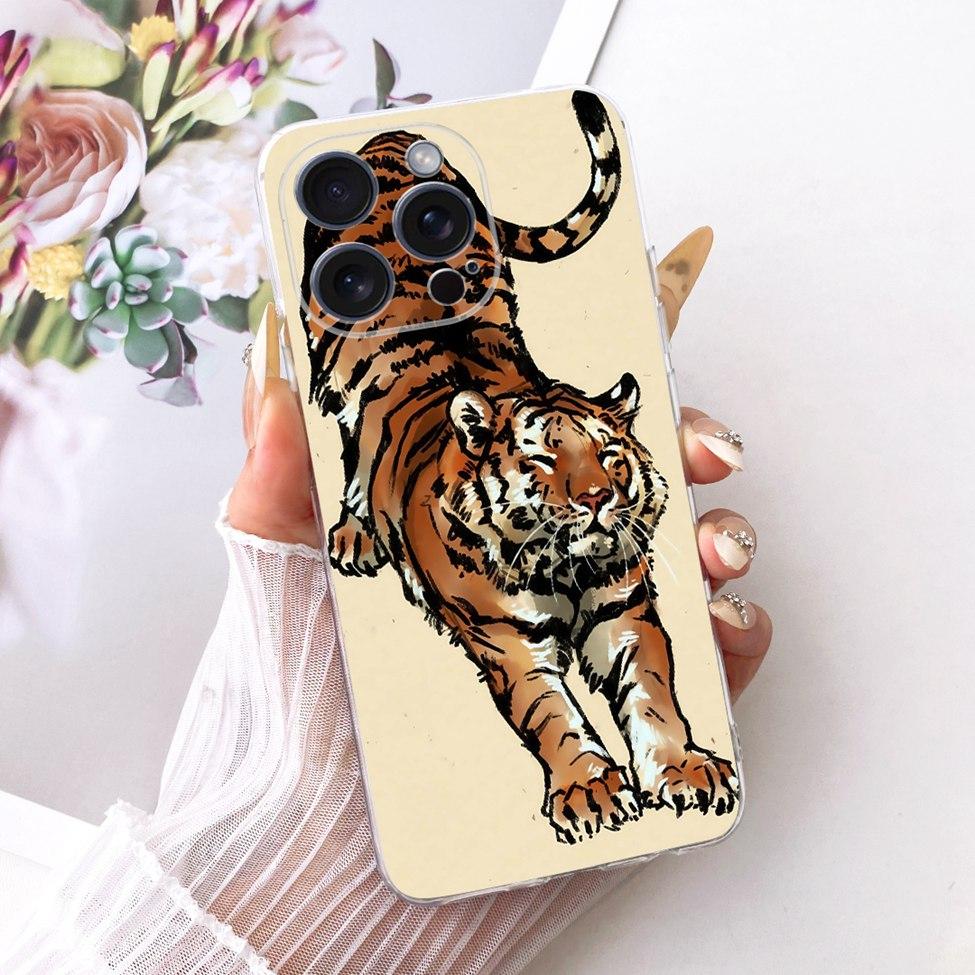 Casing For iPhone 15 Pro Max Cover Fashion Cartoon Cute Funny Painted Silicone Case A2849 A3105 A3106 A3108