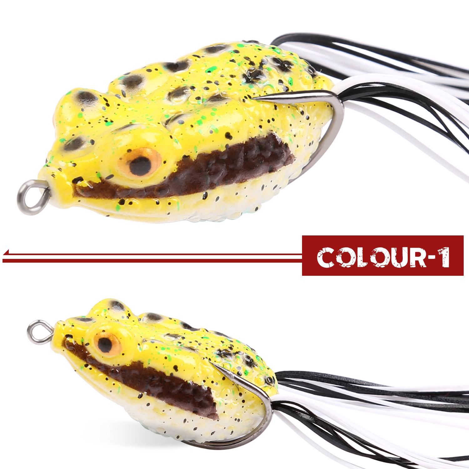 

Рыболовные приманки смешанного размера, 1 шт., приманка для лягушки с 3D глазами, искусственная приманка для плавания окуня, мягкие приманки