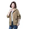 Plus Size Women's Hooded Windbreaker: Stylish, Breathable, Single-Layer Jacket for Mid-Autumn and Spring