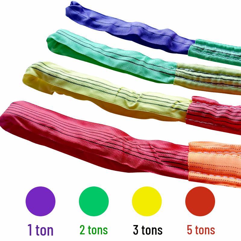 Adjustable Tree Crane Sling Tow Rope, Double Buckle, 2T to 5T Capacity, 1m - 8m Length.