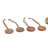 Walnut Wood Essential Oil Diffuser Pendant - Artistic Car Air Freshener with Solid Wood Slices.