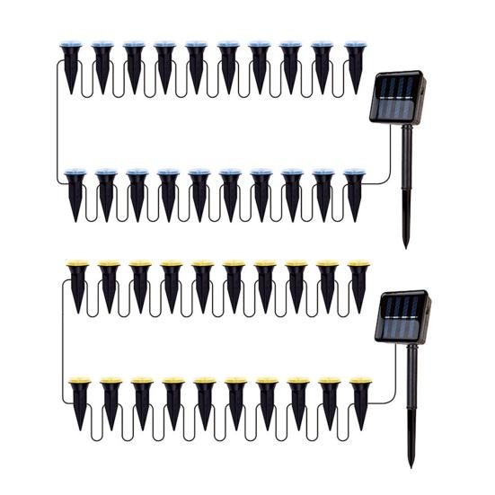 15 Pcs Mini Solar Ground Lights LED Flat Landscape Lighting Waterproof