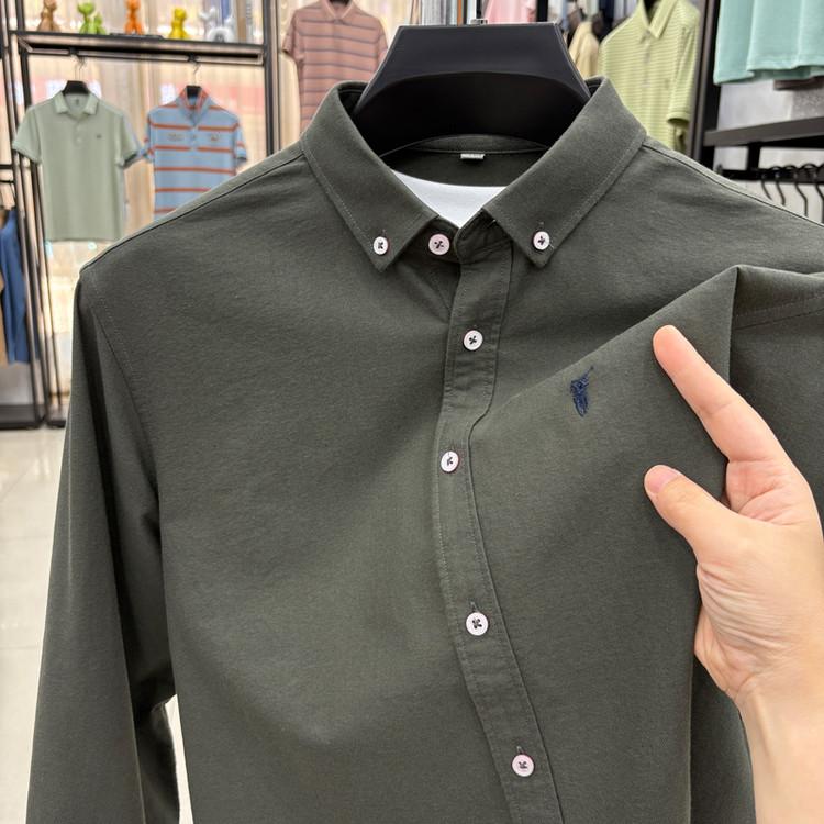 STORN 100% Cotton Corduroy Shirt - Green Long Sleeve M-4XL - Spring Autumn Slim Fit Candy Color Collection