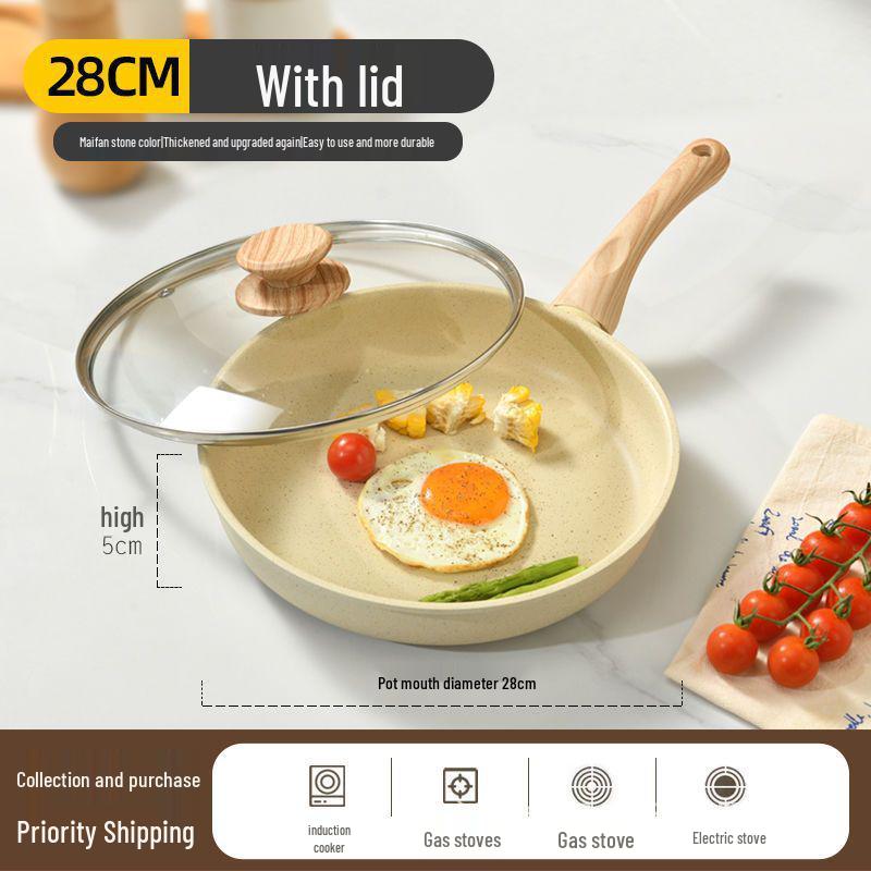 Maifan Stone Non-Stick Universal Pan for Gas & Induction Cooktops – Ideal for Steak & Stir-Fry