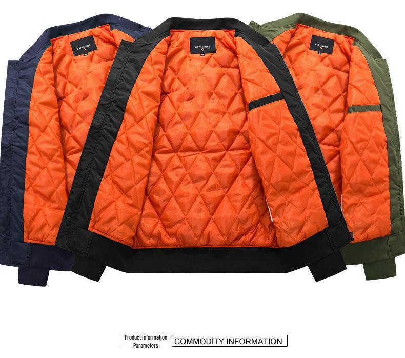 Men's Plus Size Cotton Jacket - Autumn/Winter MA Aviator Style (6XL)