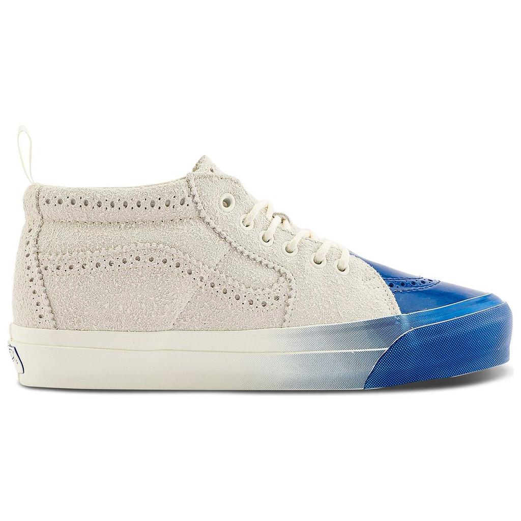 Vans Sk8 Mid 83 Tdc Versatile Comfortable Mid-Top Skate Shoes Unisex Skate Shoes White Blue VN000S67CDA