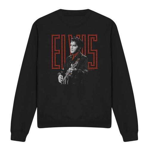 Elvis Presley Unisex Adult Red Guitarman Sweatshirt